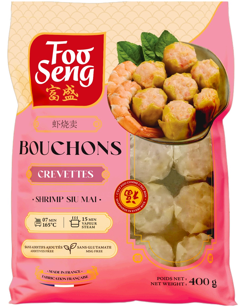 Foo Seng Raviolis siu mai aux crevettes 400 g