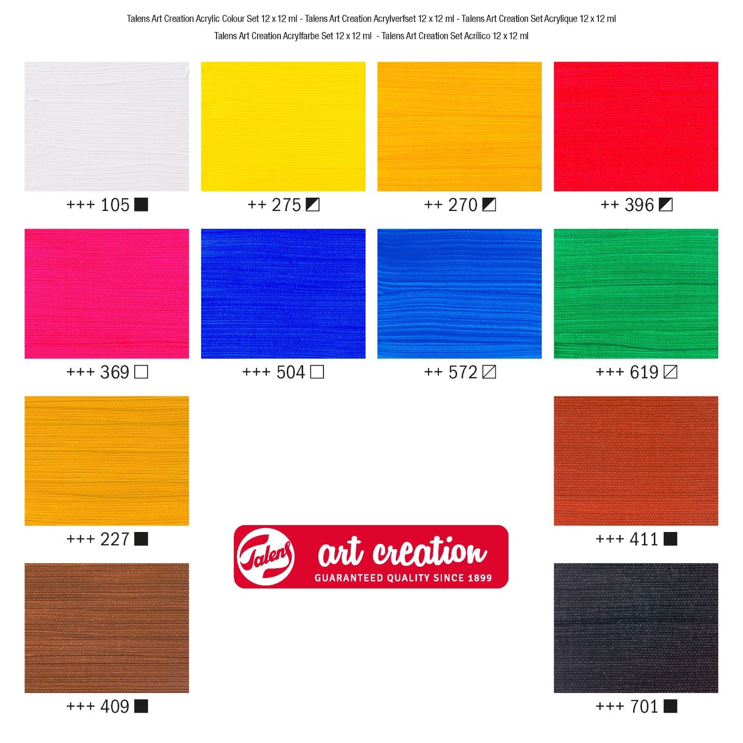 Talens Art Creation Coffret de peinture acrylique | 12 x 12 ml