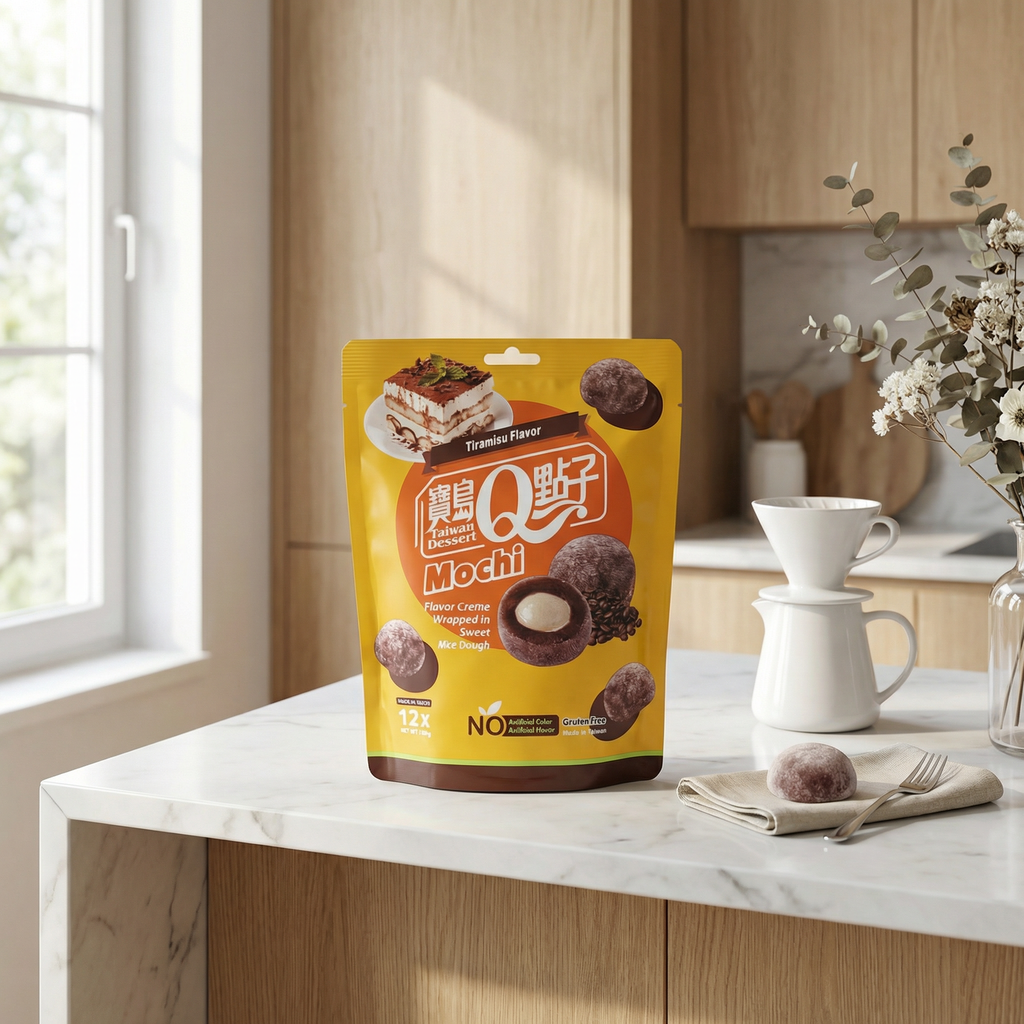 Q-Brand Mochi au cœur coulant saveur tiramisu 180 g