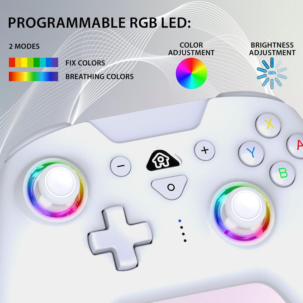SUBSONIC Manette sans fil SW2 & SW avec LED - Blanc