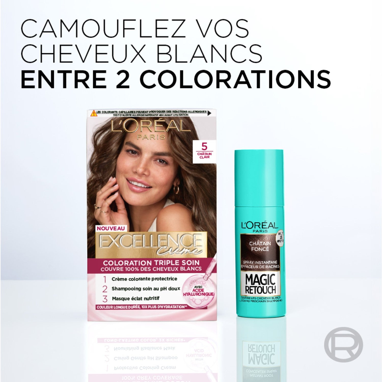 L'Oréal Paris Magic Retouch Spray Correcteur de Racines Instantané, Châtain Clair, 75 ml