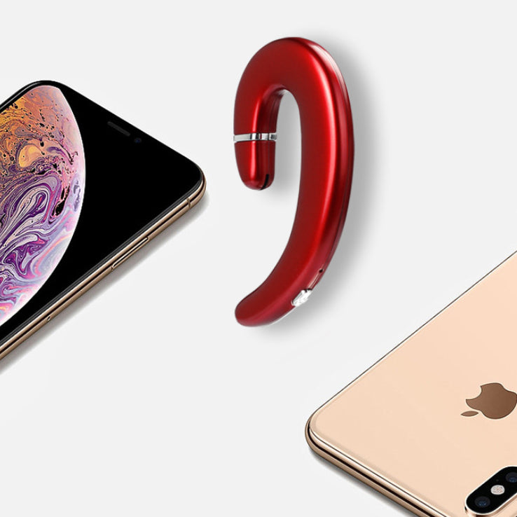 VoxorAI C6 Écouteurs Bluetooth avec traduction IA en temps réel, compatible avec 140 langues - Rouge