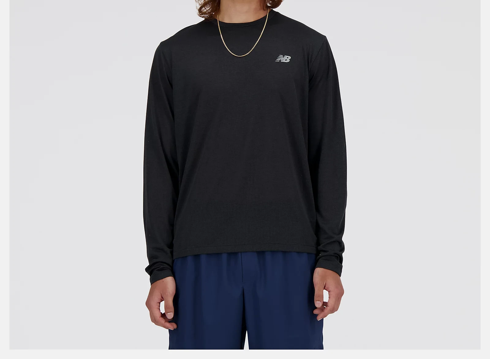 New Balance T-shirt de sport manches longues MT BK Noir