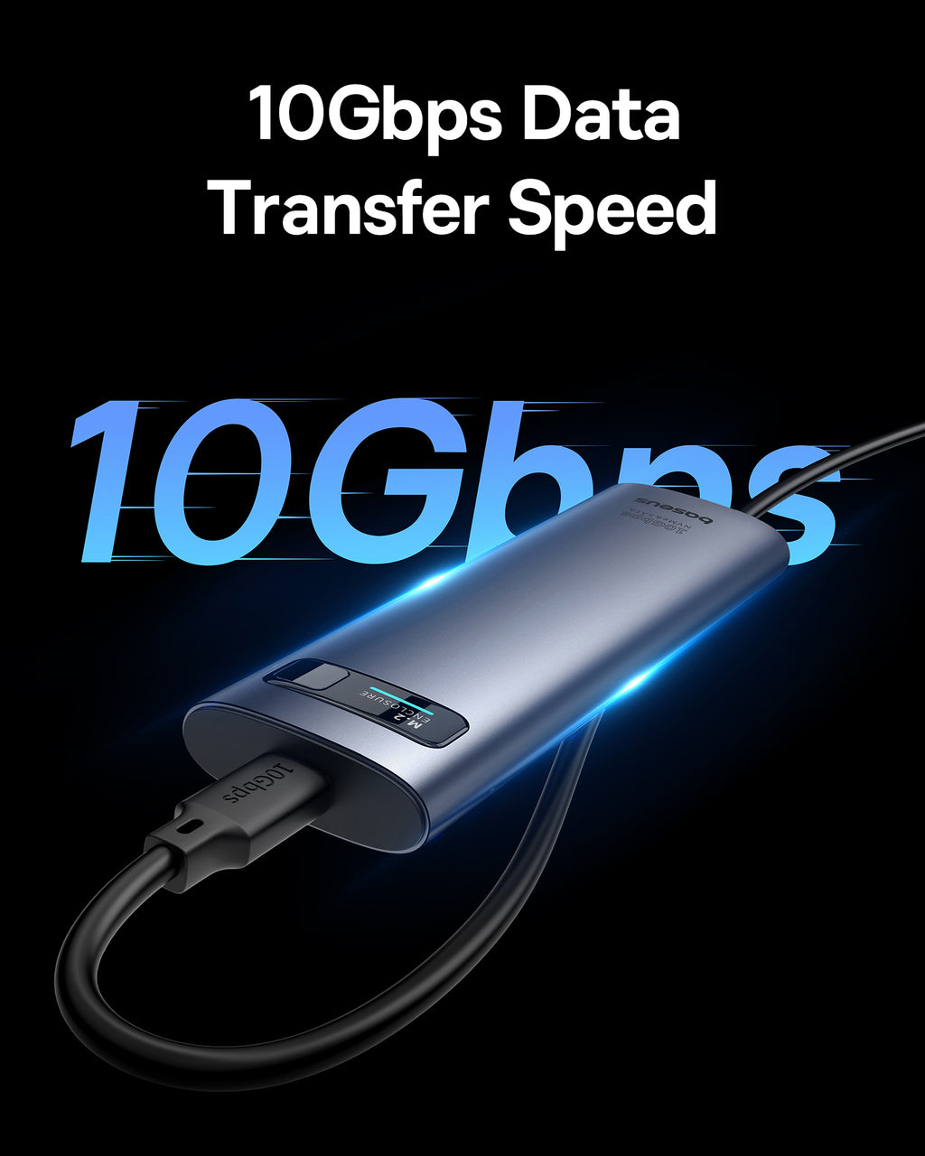 Boîtier SSD Baseus FlyJoy Series (M.2 NVMe et SATA) Gris Sidéral NEUF