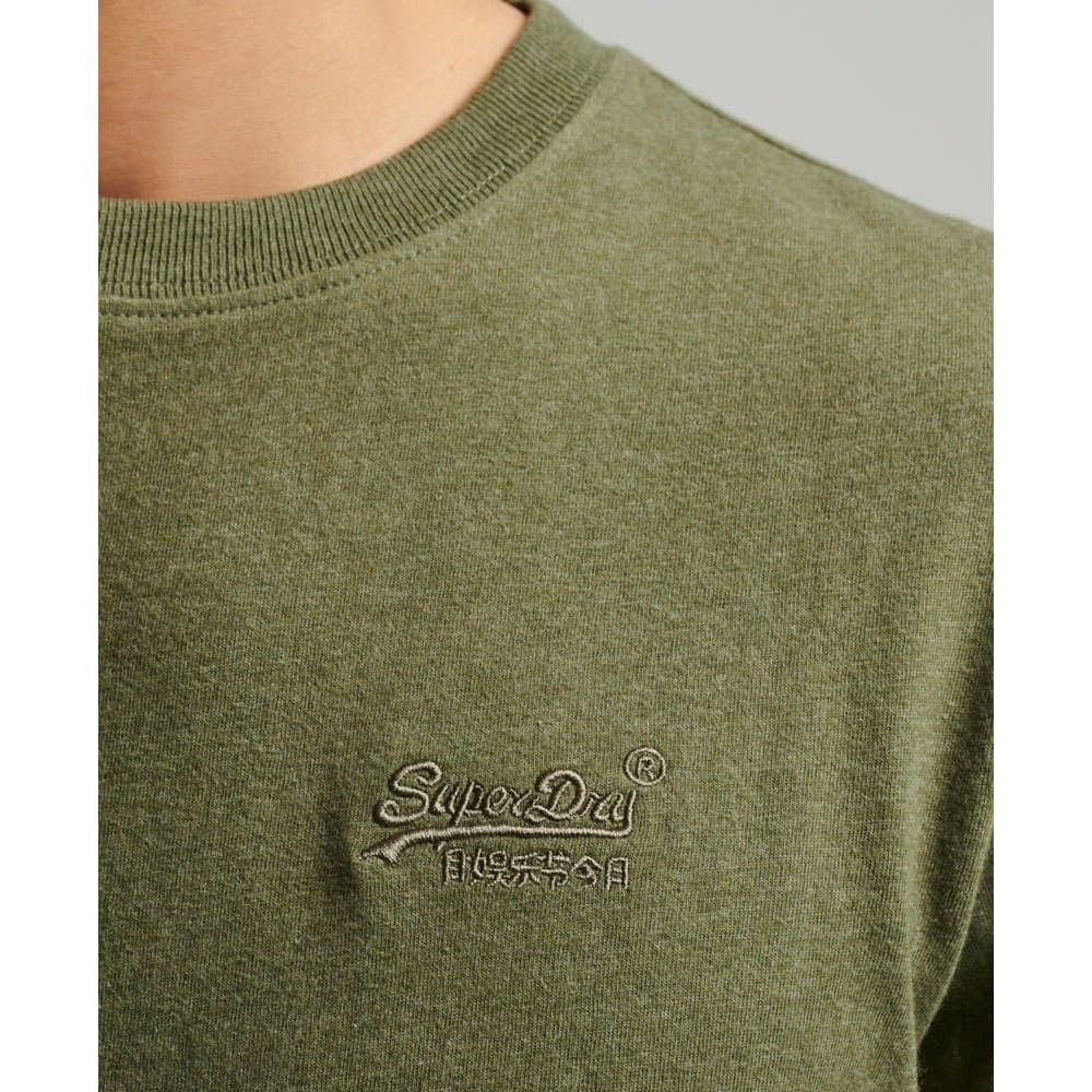 SUPERDRY T-shirt à manches longues avec logo vintage, vert olive - Taille S