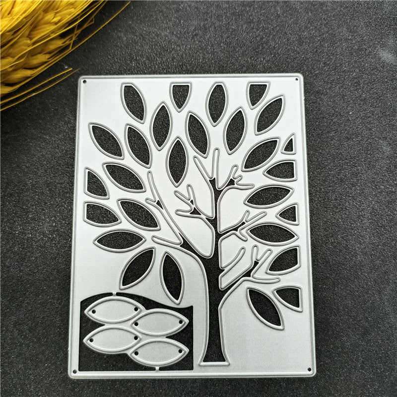WhereHike Matrices de découpe en métal branches et feuilles pour kit de création de cartes gaufrage papier découpes de papier gaufré pochoirs pour machine de scrapbooking