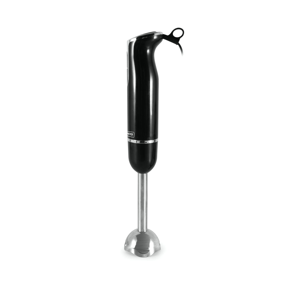 KitchenCook Mixeur plongeant Hand X noir avec pied en acier inoxydable