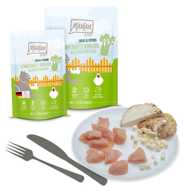 [Peut être servi frais pour l'été] MjAMjAM Quetschie Nourriture humide pour chat au poulet 300 g x 6