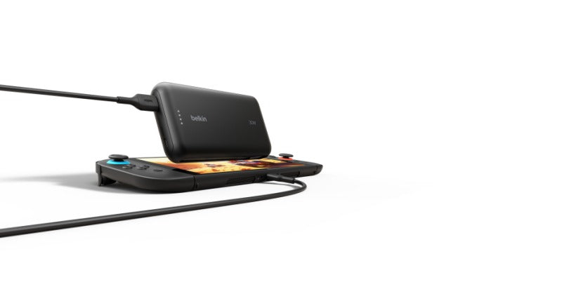 Belkin Gaming batterie externe 20000 mAh et 30 W PD avec câble intégré