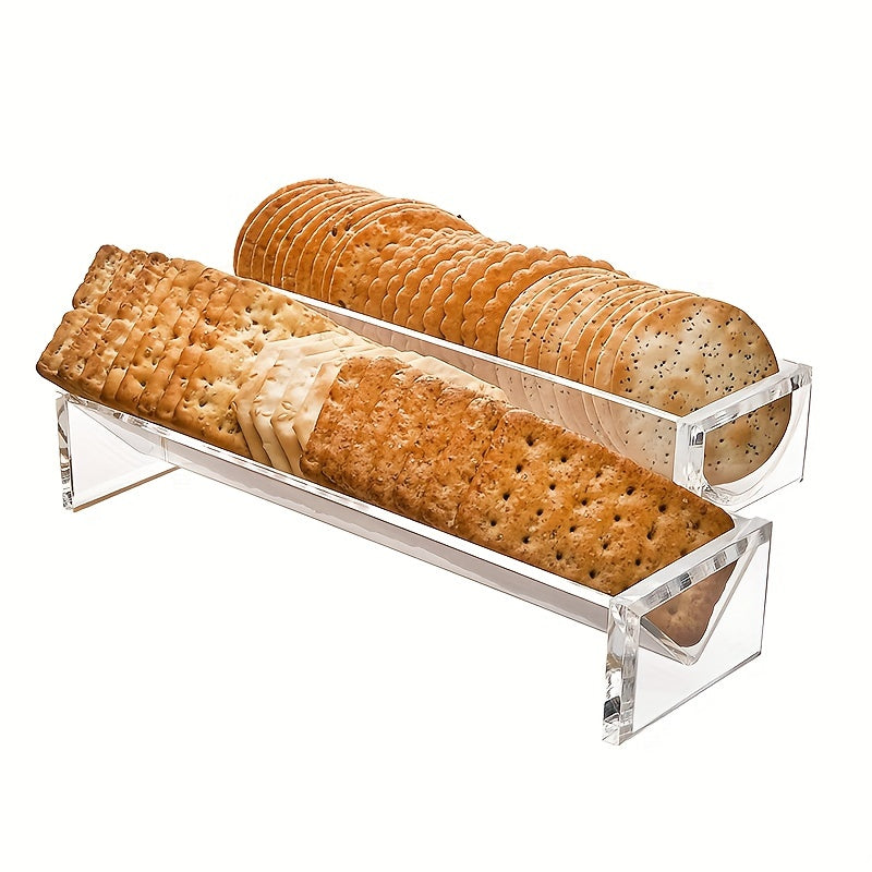 YumiPLUS Présentoir à desserts en plastique 2 niveaux, lot de 1