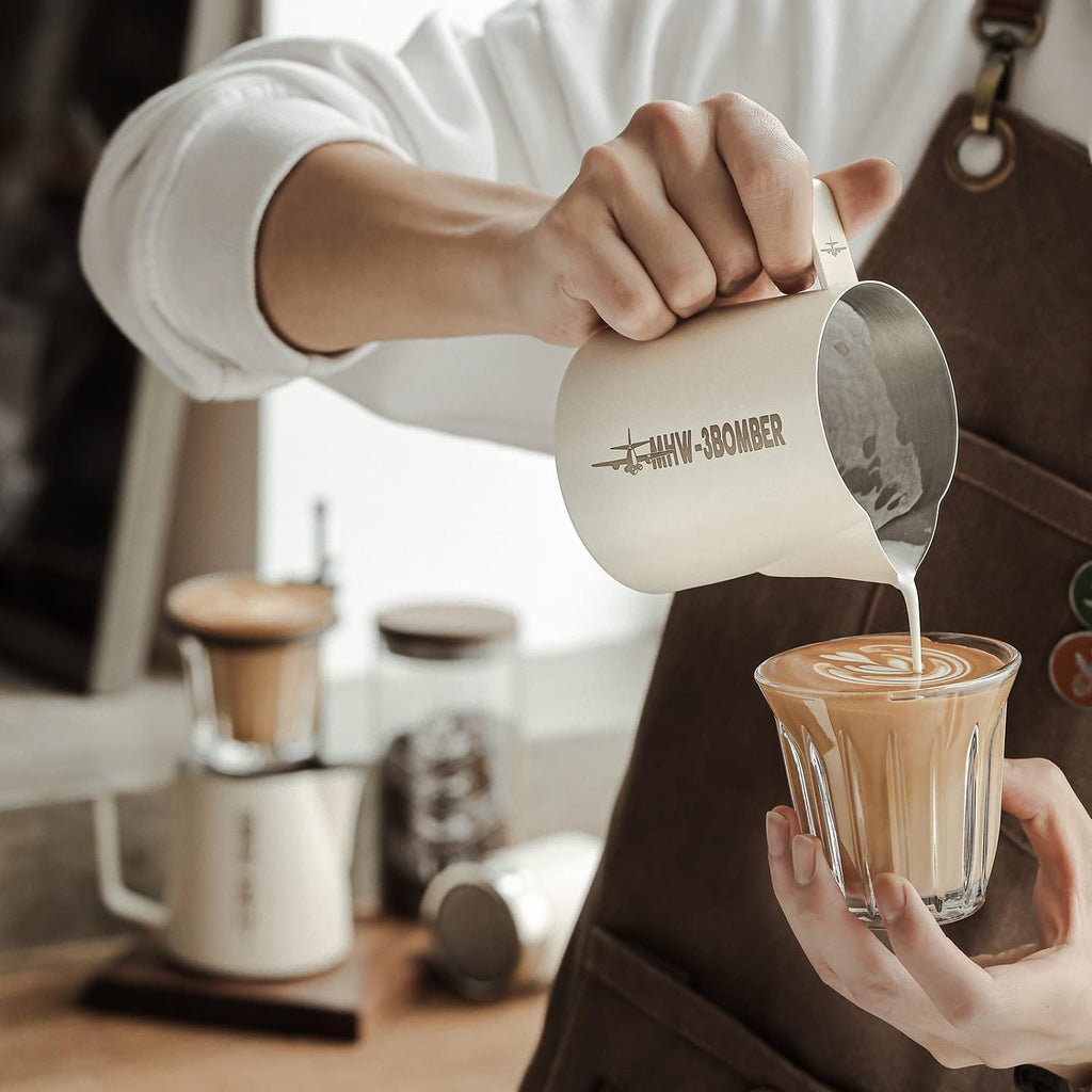 MHW-3BOMBER P5020W 5.0 Pichet à latte art en acier inoxydable blanc - 500 ml