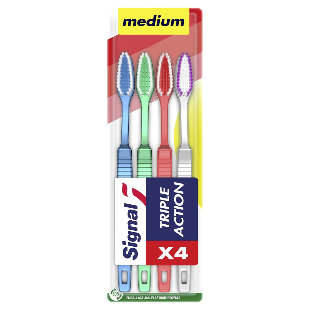 SIGNAL Brosse à dents Médium Triple Action X4