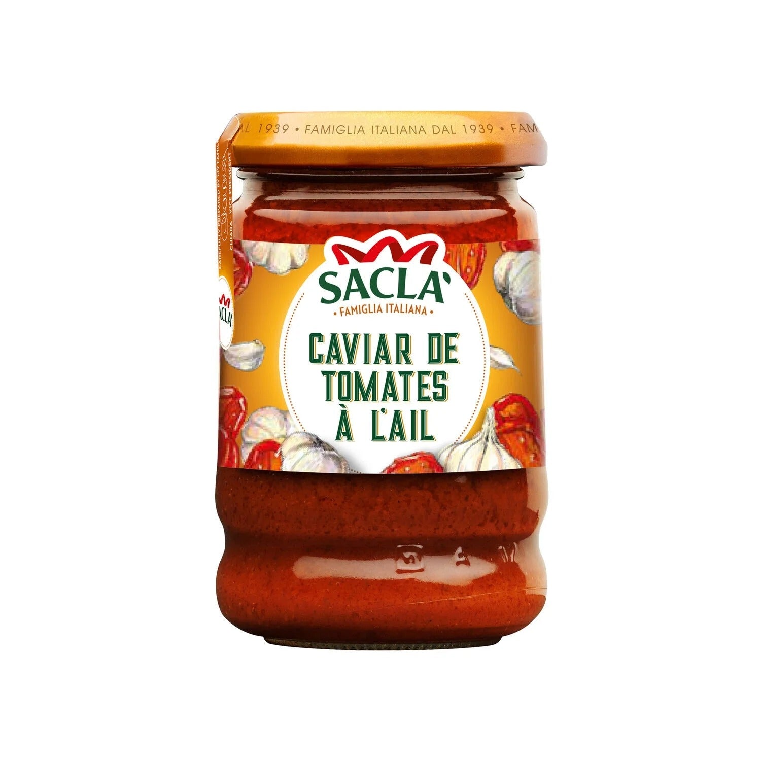 Sacla Sauce Caviar Tomate et Ail (Style Pesto aux Tomates Séchées au Soleil) 190 g