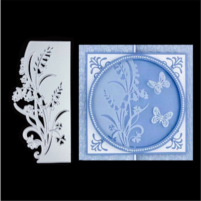 Emporte-pièces en métal feuilles de fleur, emporte-pièces à bordure clochette pour fleur de gloire, gabarits de découpe pour album de scrapbooking DIY