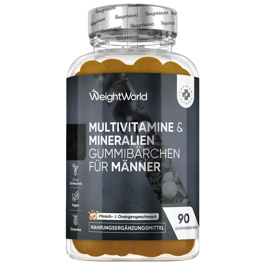 WeightWorld Gommes multivitaminées pour hommes, 90 gommes