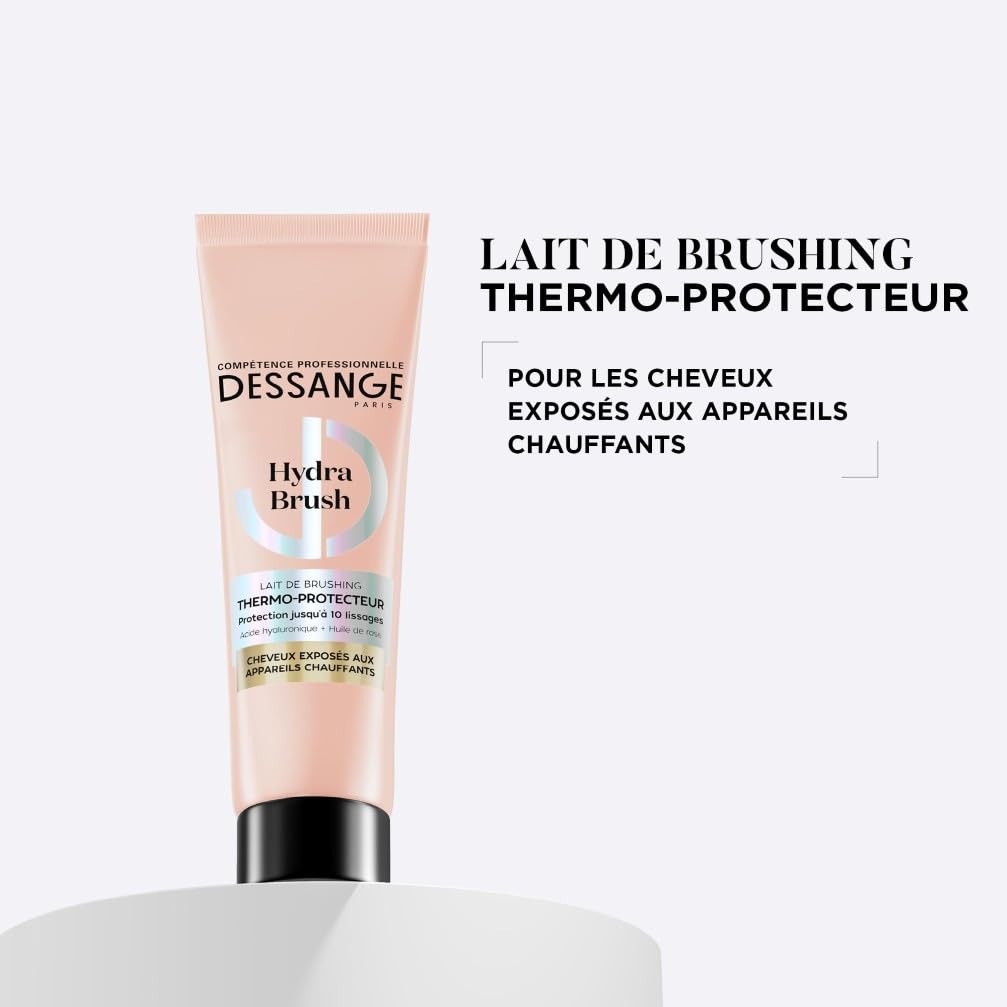 Dessange Hydra Brush Lait de Brushing Hydra-Protecteur Cheveux Exposés aux Appareils Chauffants 140ml