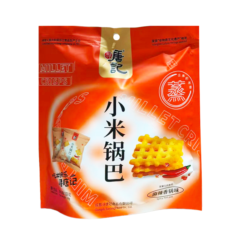 Xuntangji Cracker de riz croustillant saveur hot pot épicé 150 g