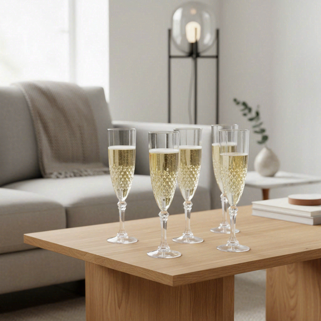 ALPINA Lot de 6 flûtes à champagne - 200 ml