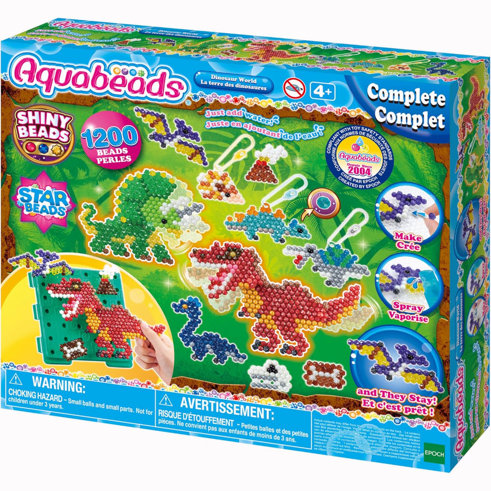 Aquabeads Le Monde des Dinosaures Coffret de Jeu Complet Monde des Dinosaures