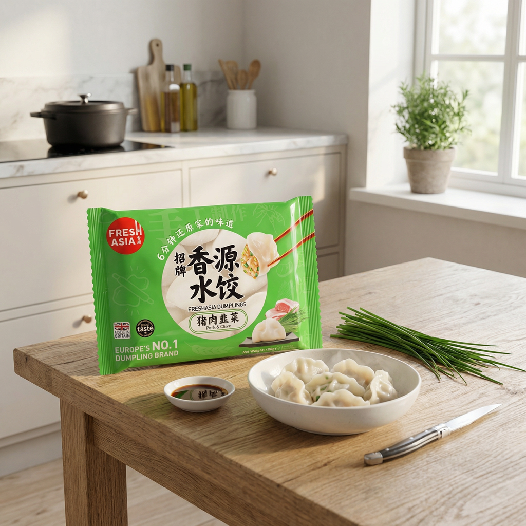 FRESHASIA Raviolis chinois au porc et à la ciboulette - 400 g