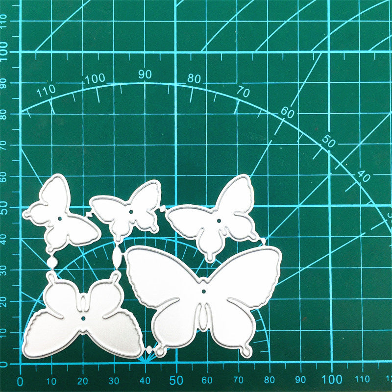 Creative pour papillon dies de découpe en métal gabarit scrapbooking outil de gaufrage cartes en papier album décoration, cinq papillons