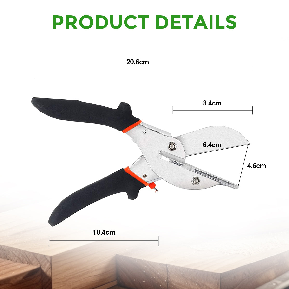 GARTOL Cisaille à onglets multi-angle, cisaille à goulottes multifonction pour moulures et baguettes de finition en vinyle et bois, réglable de 45 à 120° avec lames SK5