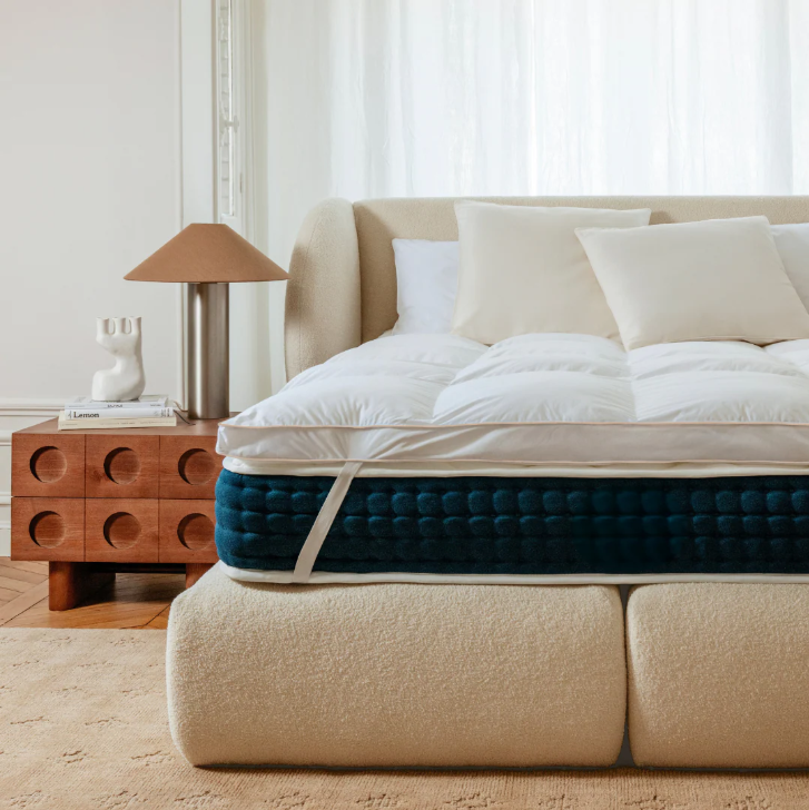 MORPHEA Surmatelas plume de canard 160x200cm Feuillet