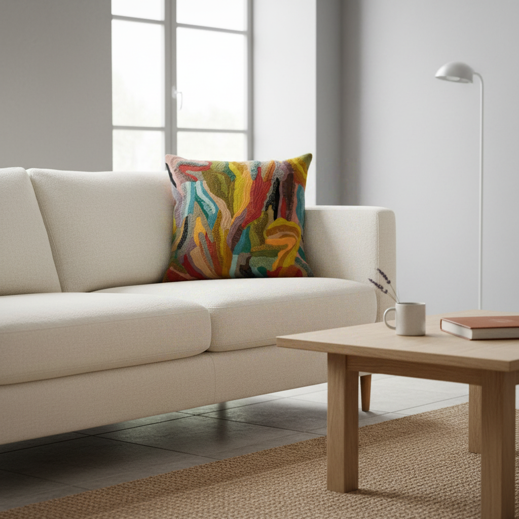 HOUSSE de COUSSIN BRODE BETTY MINERAL