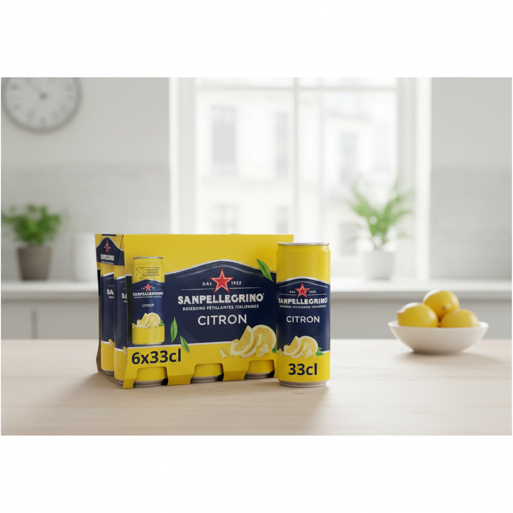 SAN PELLEGRINO Boisson pétillante au citron - 6 x 33 cl