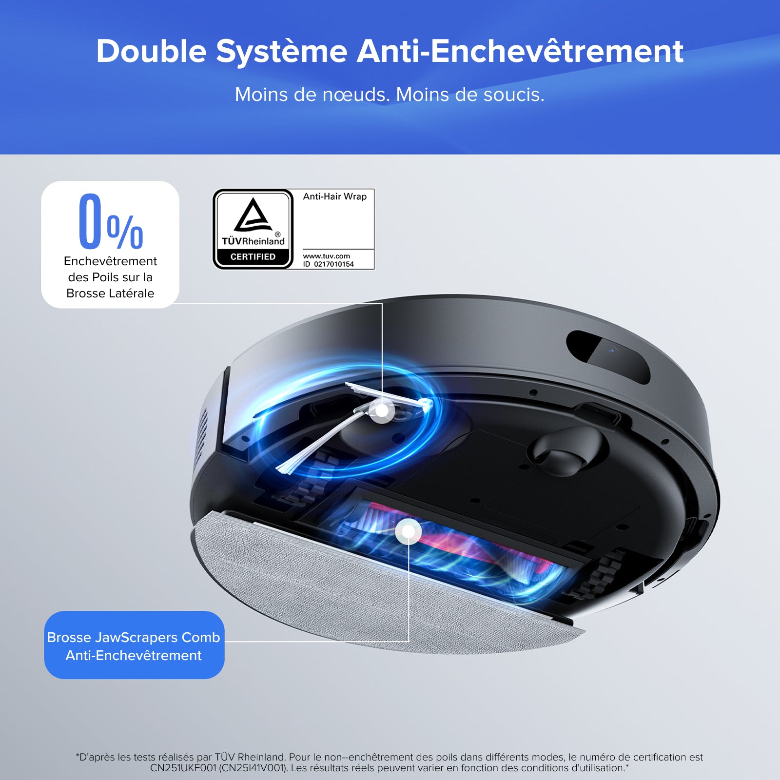 Roborock Q7 L5+ Aspirateur robot avec fonction de lavage, vidage automatique du poussier, double système anti-emmêlement, puissance d'aspiration de 8 000 Pa, navigation LiDAR