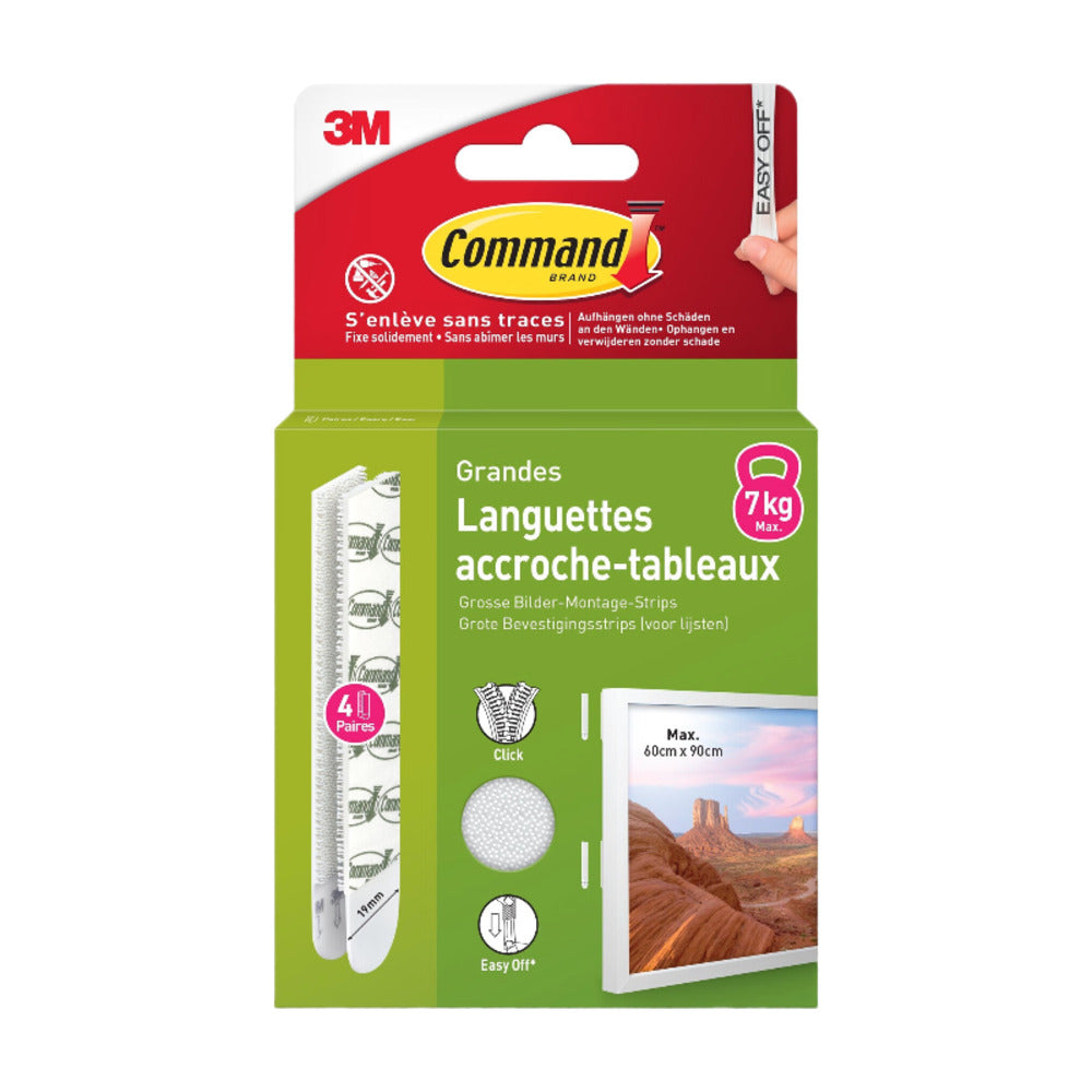 Command™ Languette de fixation enlevable tableau Blanc Grand modèle