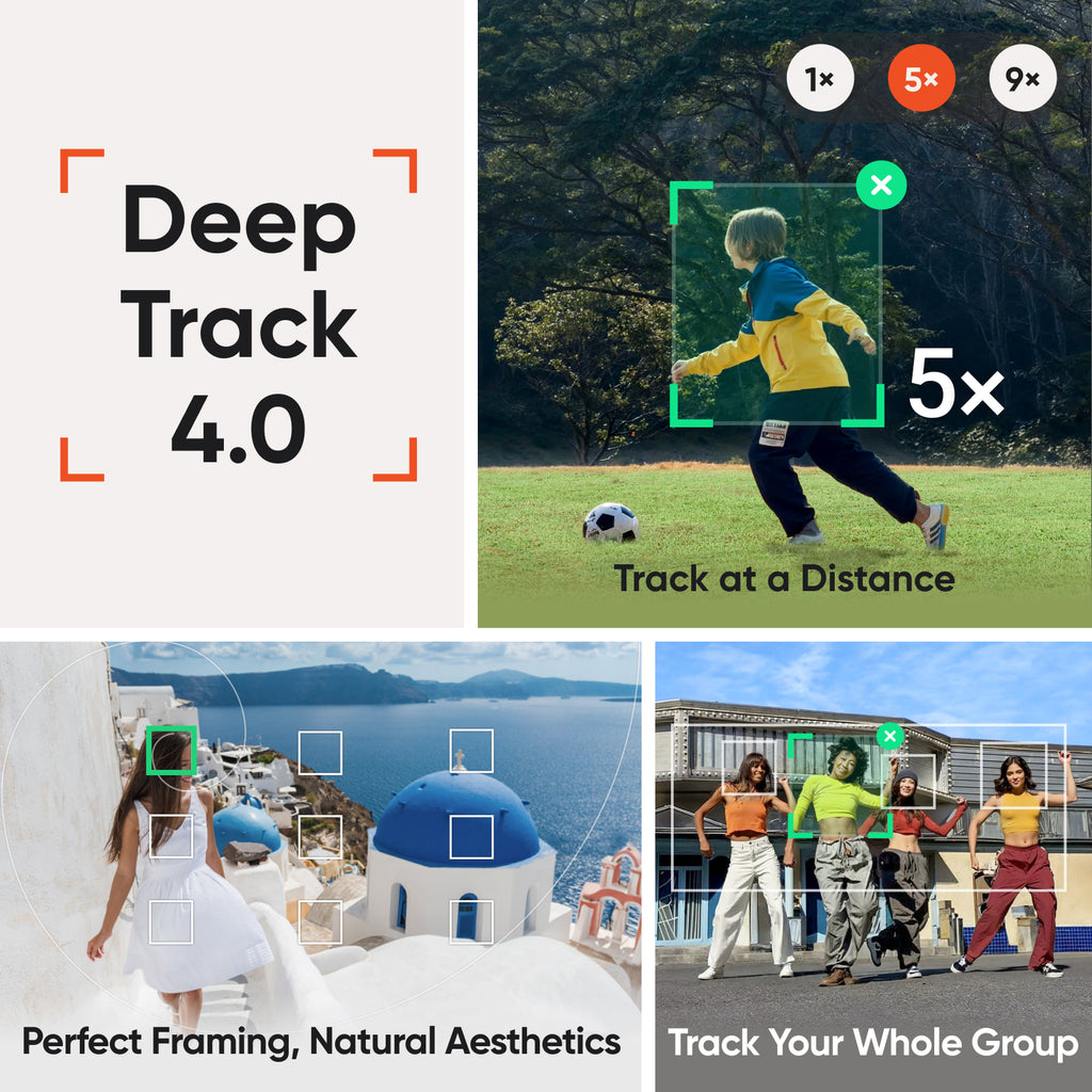 Insta360 Flow 2 Pro AI Tracker Bundle Blanc Glacier - Stabilisateur pliable pour smartphone avec IA, suivi dans plus de 200 applications avec Apple DockKit, suivi panoramique à 360°