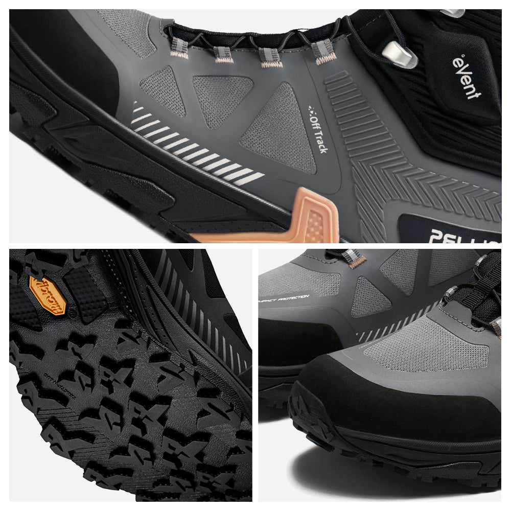PELLIOT Bottes de randonnée à hautes tiges pour femmes Voyage Camping – Durable et de soutien, Gris roche (EU 38)