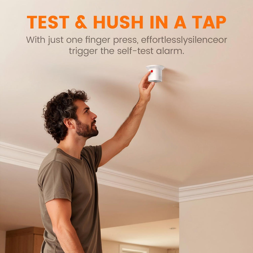 Heiman Mini détecteur de monoxyde de carbone | Red Dot Design Award, certifié EN 50291, alarme de 85 dB, réponse de haute précision, installation facile