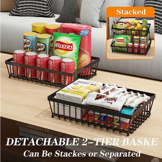 SRD Grand panier pour fruits et légumes - Noir