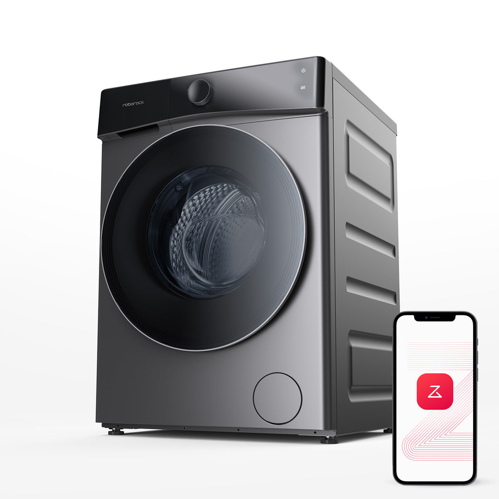 Roborock Zeo Lite Lave-linge séchant Gris avec technologie de séchage Zeo-Cycle, 10 kg lavage, 6 kg séchage, 27 programmes de lavage avec contrôle via application
