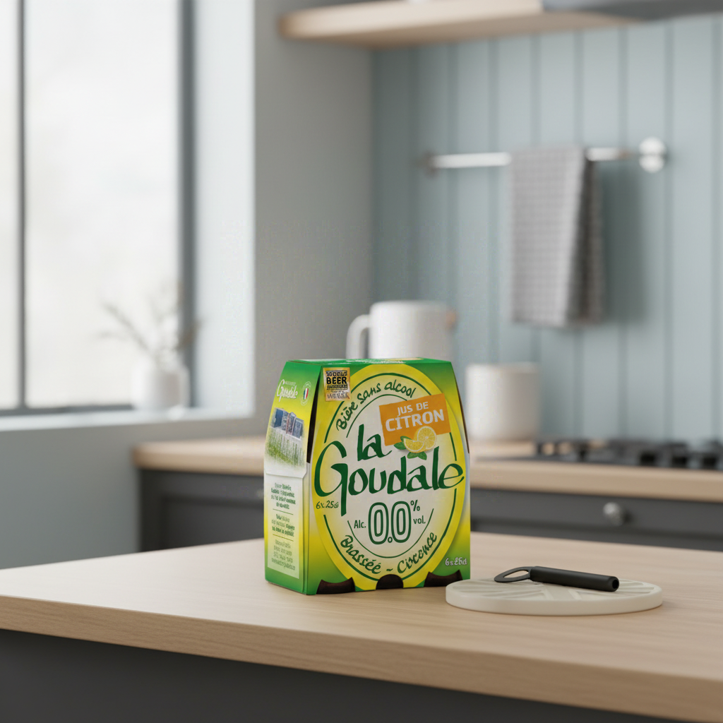 LA GOUDALE 0.0 % Bière sans alcool au jus de citron - Pack de 6 x 25 cl