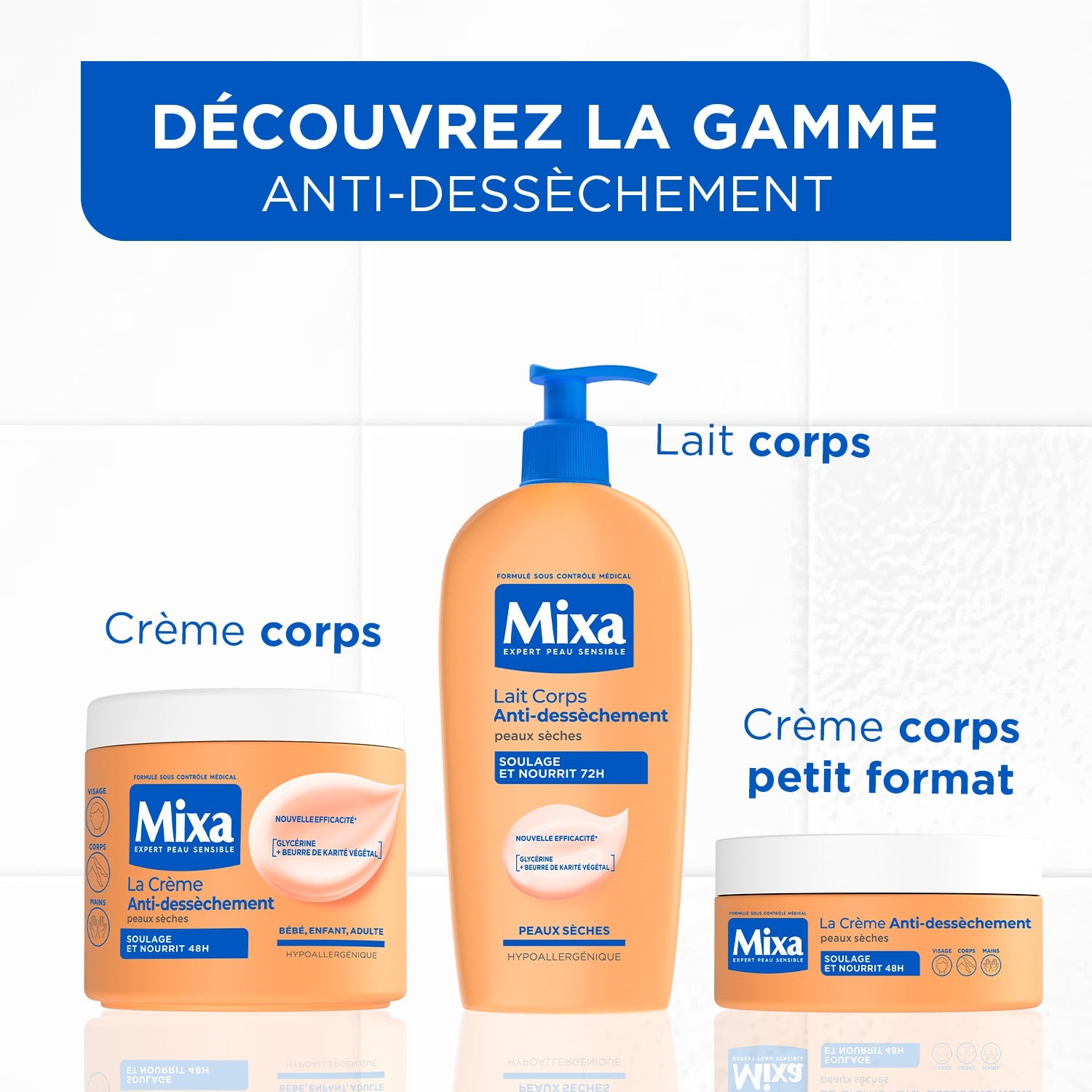 MIXA La Crème Anti-Dessèchement des Peaux Sèches 400ml