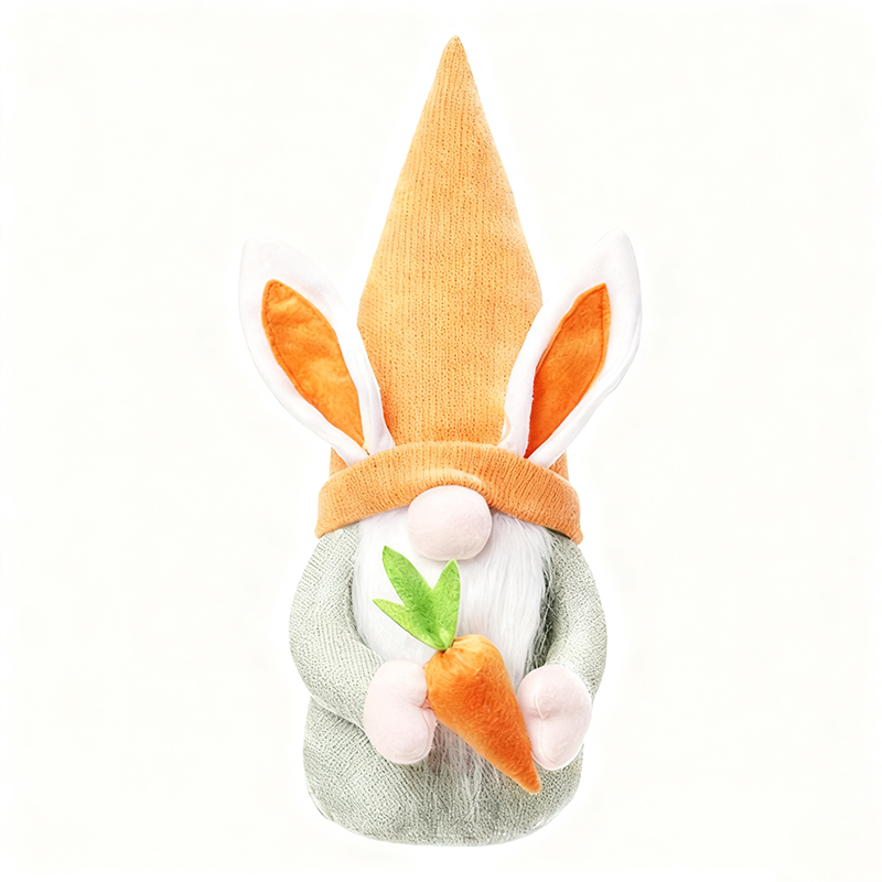 Yuejia 1 Pièce 12 Pouces/30 cm Décorations de Pâques Gnomes en Peluche, Poupées Gnomes Lapins sans Visage Faites à la Main Ornaments de Pâques