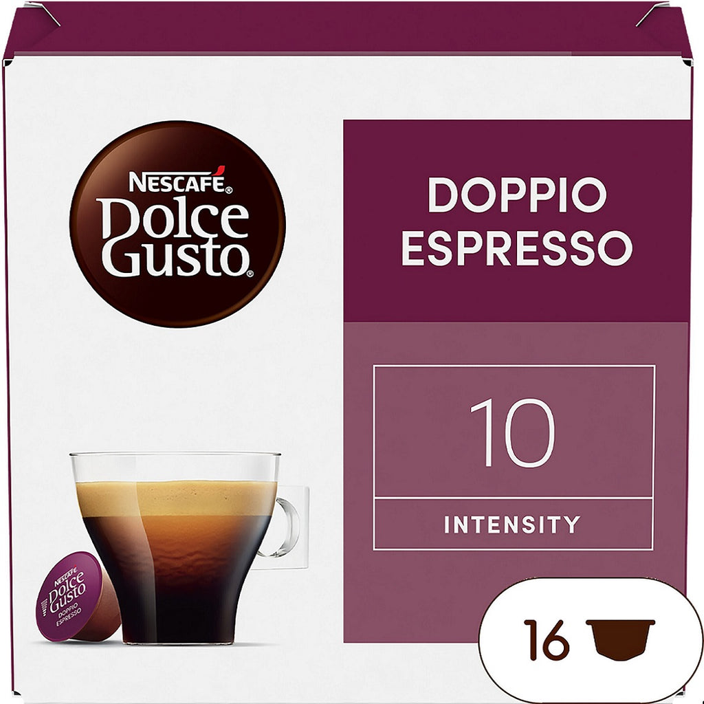 NESCAFÉ DOLCE GUSTO Capsules de Café Moulu Torréfié Double Espresso, Lot de 16 Capsules