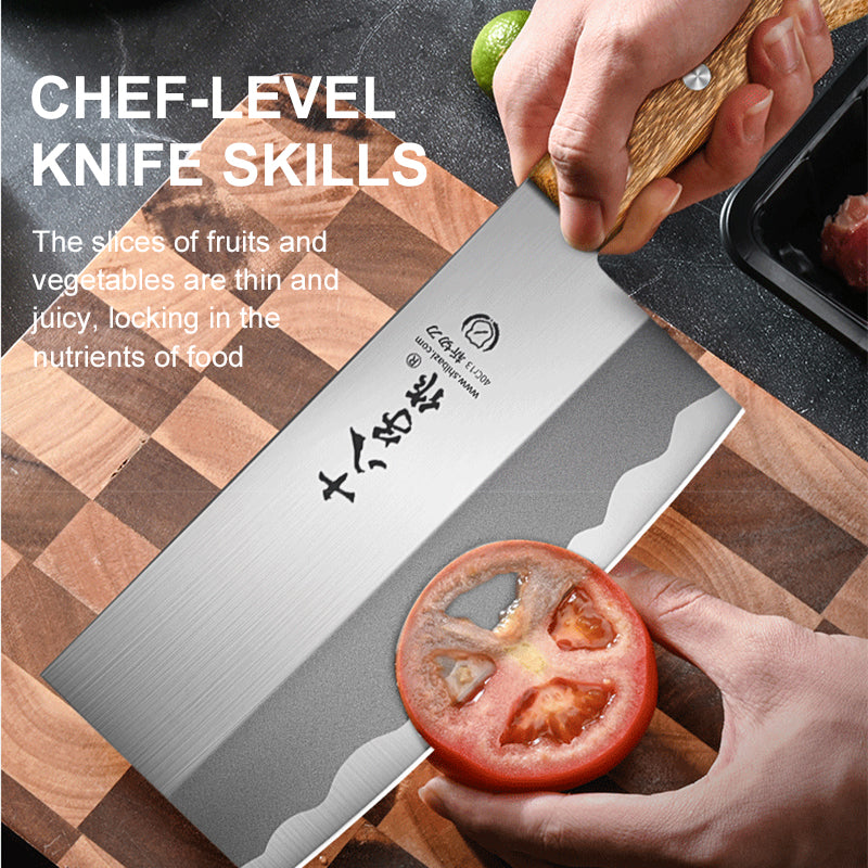 SHIBAZIZUO Couteau de cuisine en acier inoxydable à manche unique - 280 mm