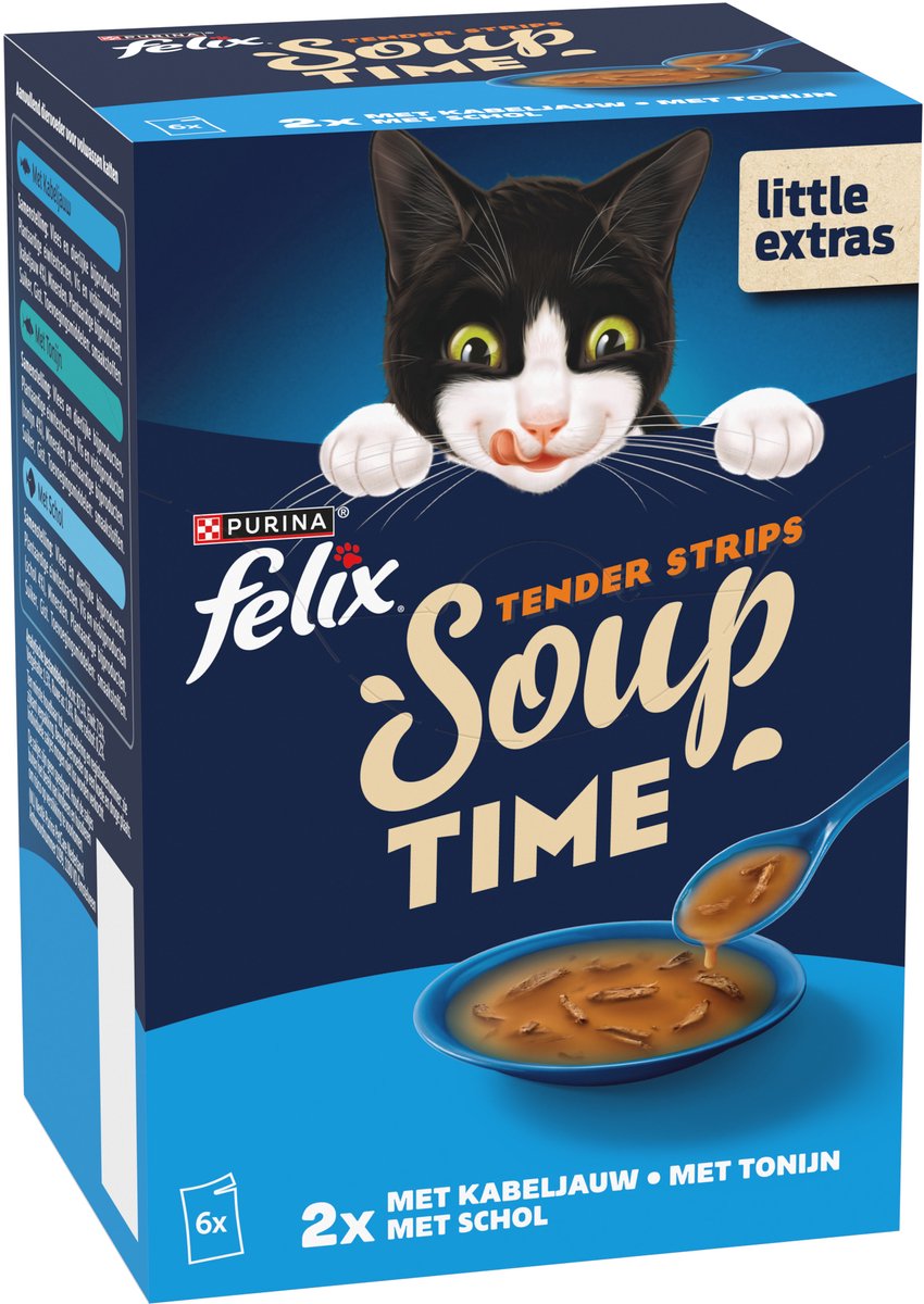 Felix Soupe en Lanières Sélection de Poissons 6x48 g