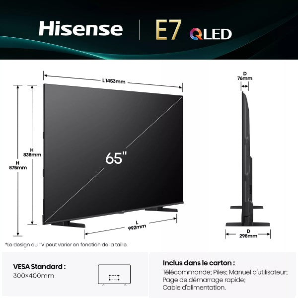 Hisense 65E7Q 165,1 cm (65") Smart TV 4K Ultra HD