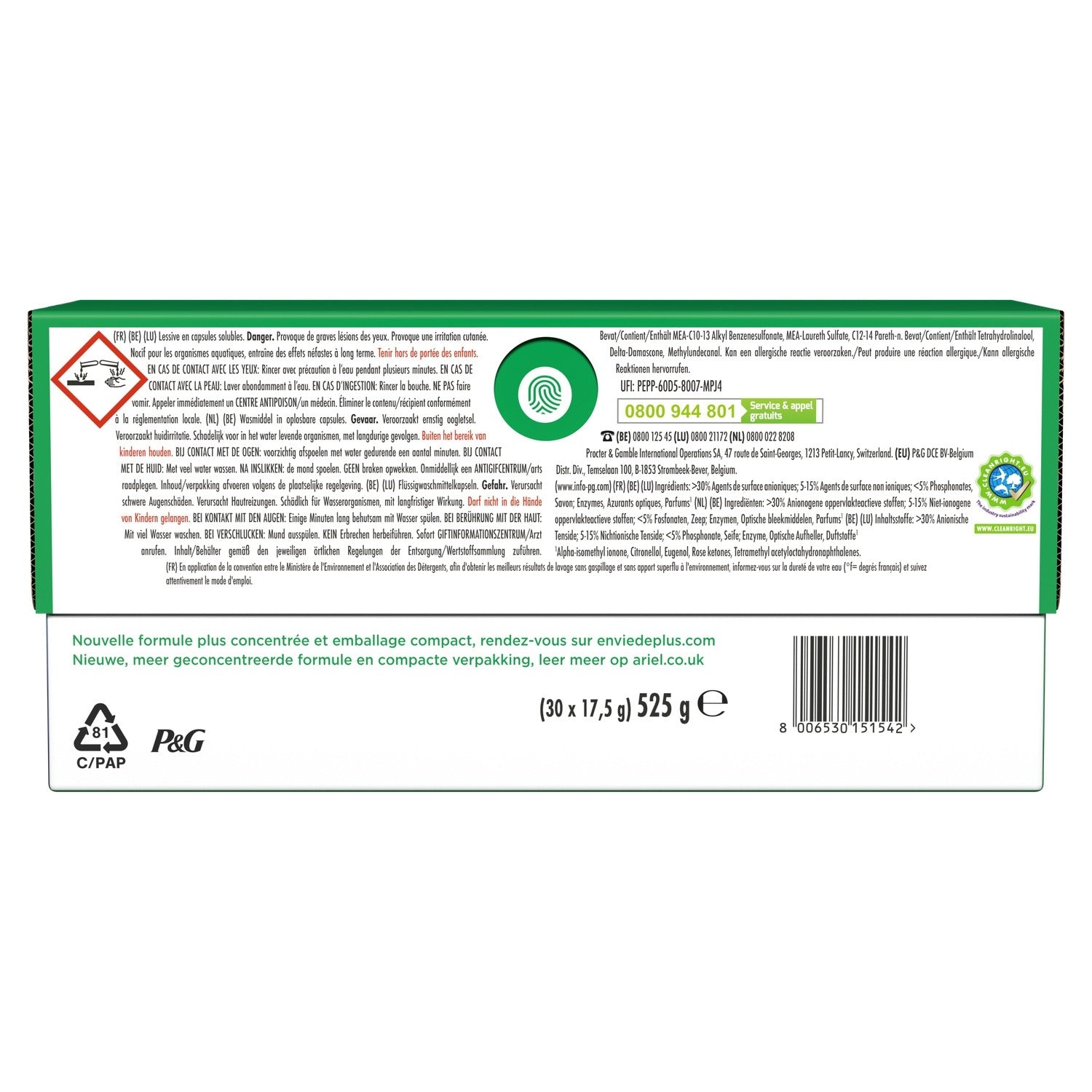 Ariel 4-en-1 capsules de lessive Alpine 30 doses