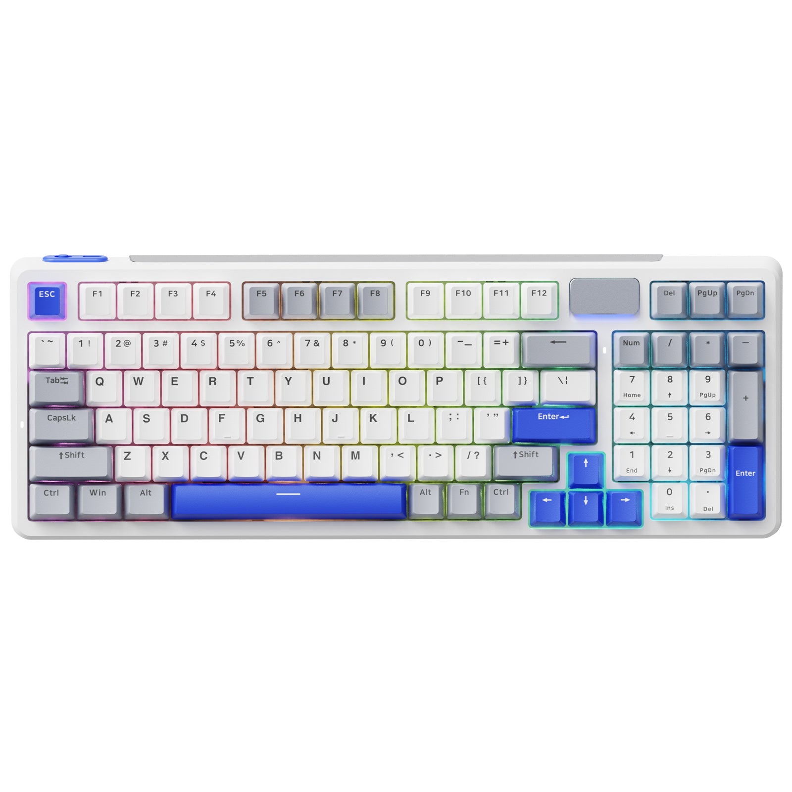 Rapoo V700DIY Clavier mécanique 96 % tri-mode, Disposition QWERTY US, Montage sur joint-WB