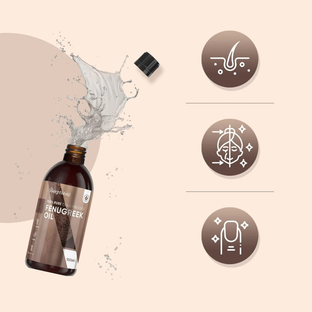 WeightWorld Huile de fenugrec pure et pressée à froid 100 ml