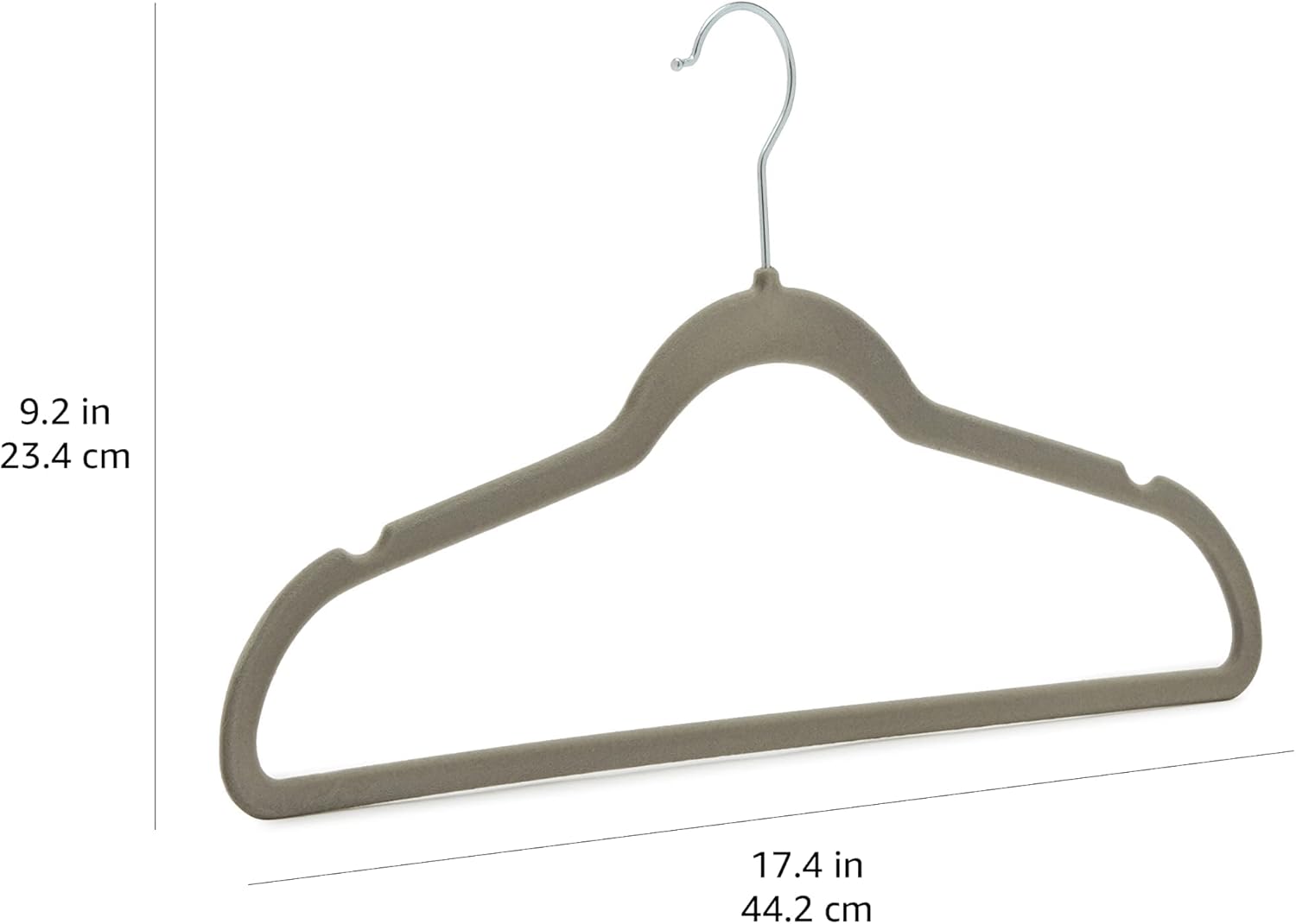 ANQI Lot de 50 cintres en velours antidérapants - Gris/argent