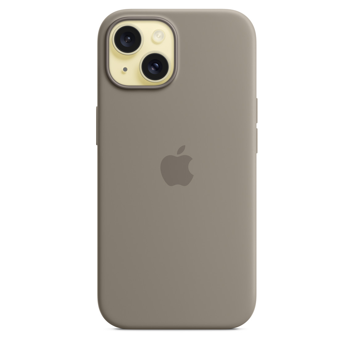 Apple coque en silicone avec MagSafe pour iPhone 15 - argile
