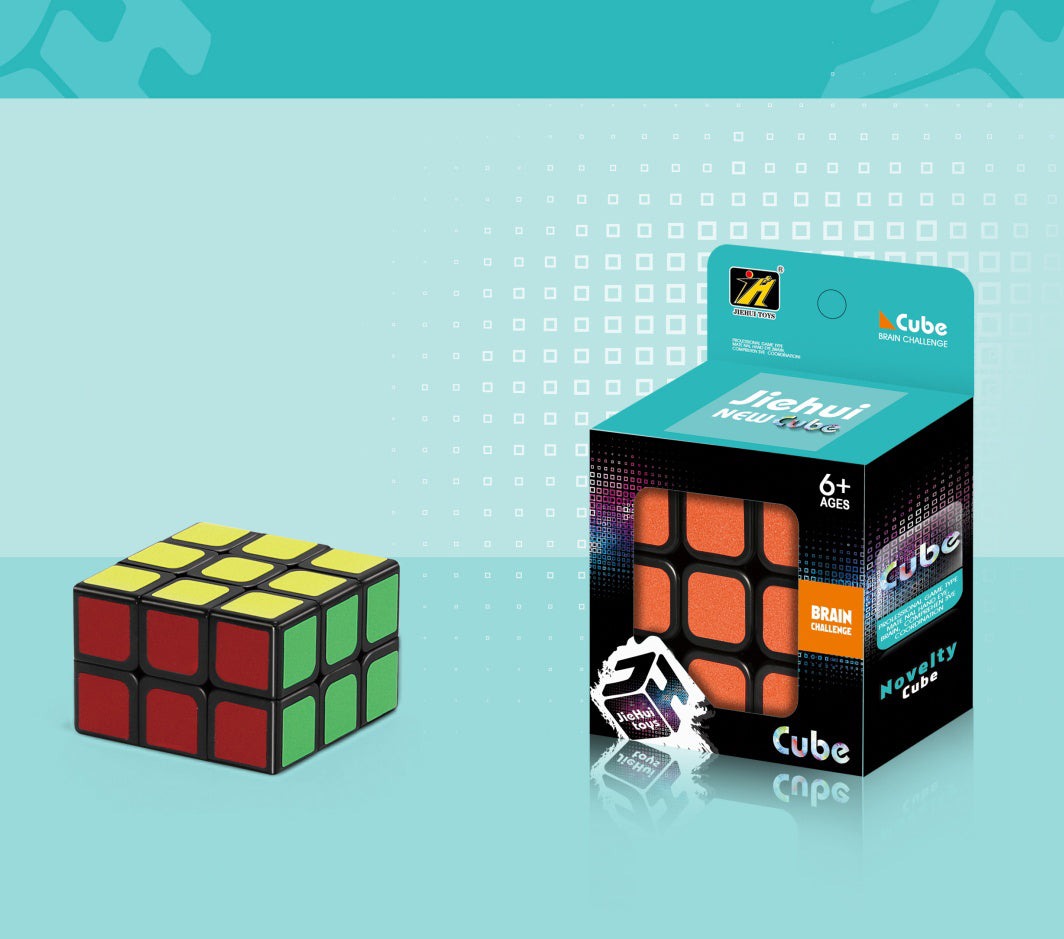 Cube classique à autocollants 2 x 3 x 3, Jouet casse-tête portable pour débutants