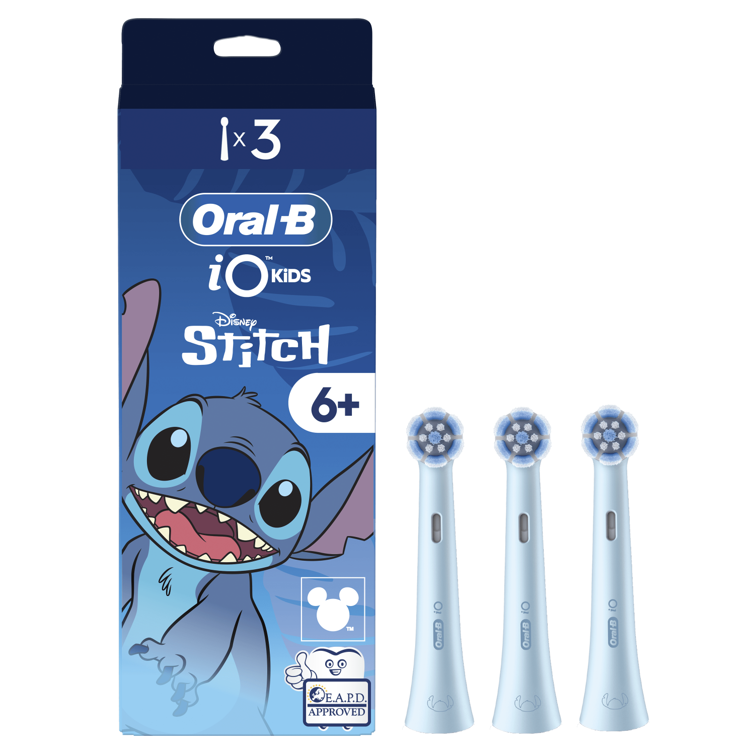 Oral-B Brossettes pour brosse à dents électrique iO Enfants Stitch 6 ans et plus x3